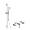 kielle Oudee Sprchový set s termostatickou batériou, tyčou, hadicou a sprchovou hlavicou, chróm 20602SNT20