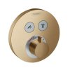 Hansgrohe Shower Select Termostatická batéria pod omietku na 2 spotrebiče, kefovaný bronz 15743140-HG