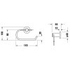Duravit D-Code Držiak toaletného papiera, chróm 0099261000