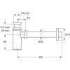 Ideal Standard Príslušenstvo Dizajnový sifón, chróm D5859AA