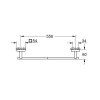 Grohe QuickFix Start Cube Držiak uteráka, dĺžka 60 cm, chróm 41089000-GR