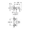 Grohe BauEdge Sprchová batéria, chróm 23636000-GR