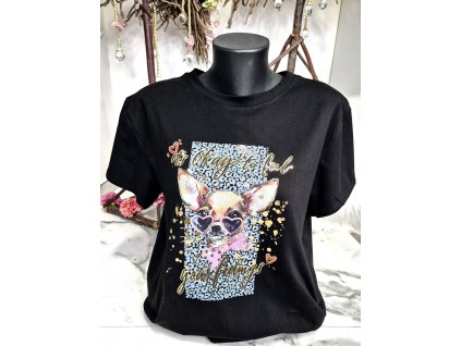 Športové čierne dámske tričko