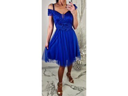 Modré elegantné šaty