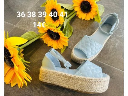 Modré sandále na platforme