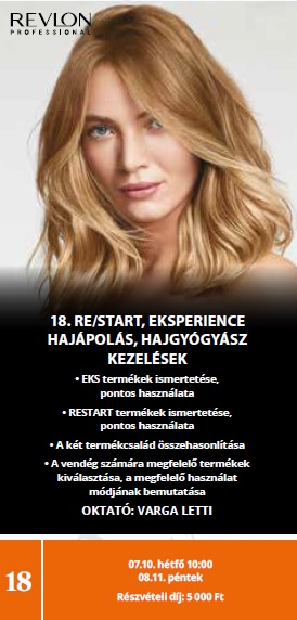 18. Re/Start, Eksperience hajápolás. hajgyógyász kezelések