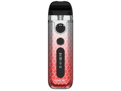 smoktech novo 5 elektronicka cigareta 900mah silver red cobra