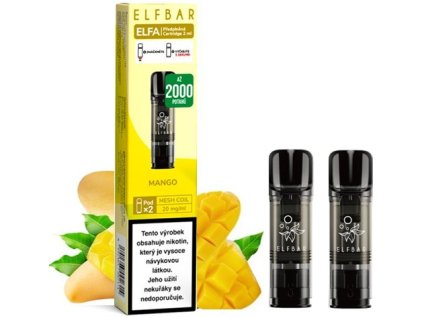 elf bar elfa pods cartridge 2pack mango 20mg