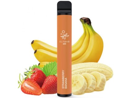 elf bar 600 elektronicka cigareta 20mg strawberry banana