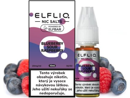 liquid elfliq nic salt blueberry sour raspberry 10ml 20mg