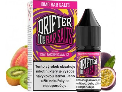 liquid drifter bar salts kiwi passionfruit guava ice 10ml 10mg
