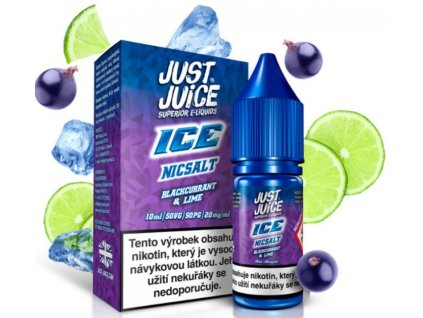 liquid just juice salt ice blackcurrant lime 10ml 11mg
