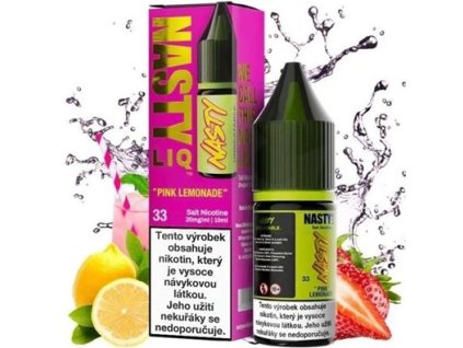 liquid nasty liq salt pink lemonade 10ml 20mg jahoda citron limonada