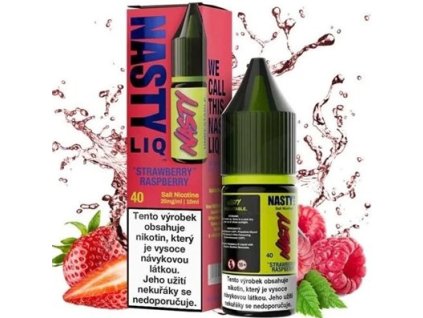 liquid nasty liq salt strawberry raspberry 10ml 10mg jahoda malina