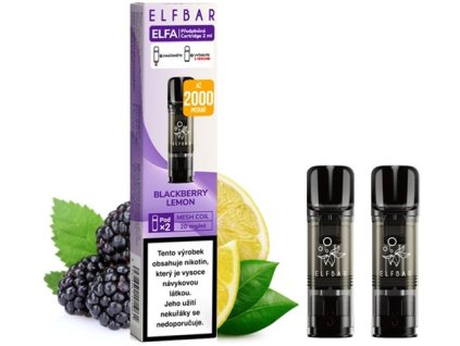 elf bar elfa pods cartridge 2pack blackberry lemon 20mg 2pack