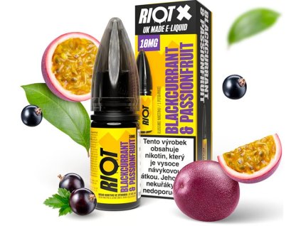 liquid riot x salt blackcurrant passionfruit cerny rybiz a marakuja 10ml 10mg
