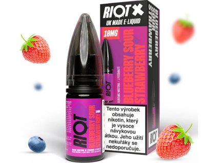liquid riot x salt blueberry sour strawberry kysela boruvka a jahoda 10ml 10mg