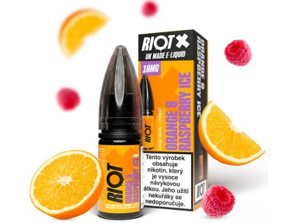 liquid riot x salt orange raspberry ice ledovy pomeranc a malina 10ml 20mg