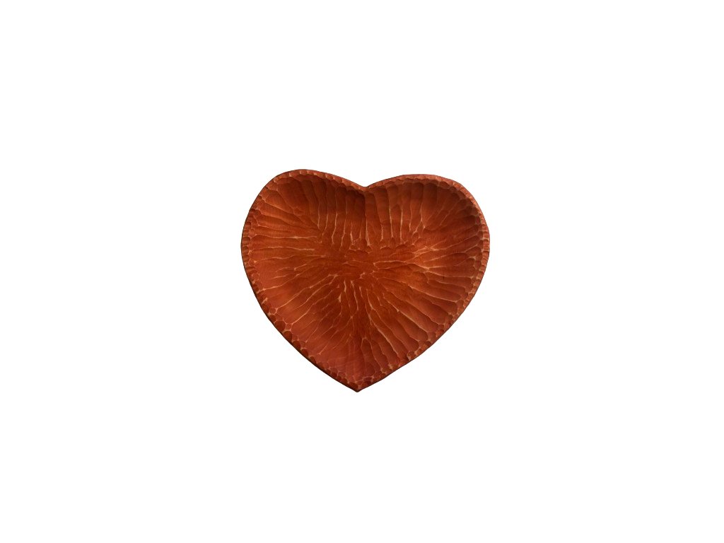 Miska srdíčko - 25 cm - červená / světle červená/