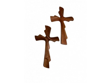 PEPASTYL Kříž vlnka - 16 cm - světle hnědý