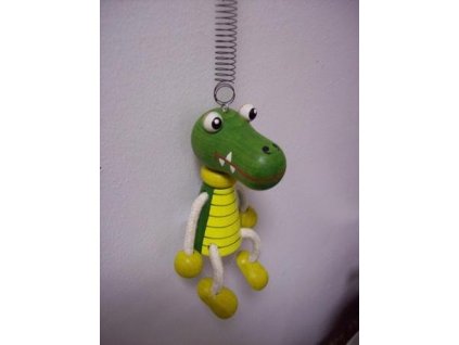 Krokodýl na pružině