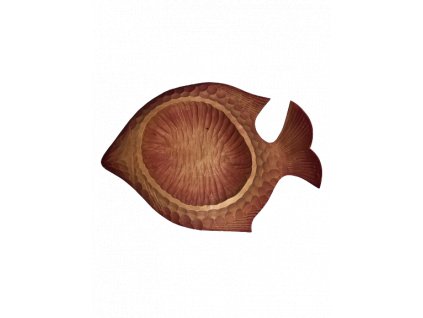 Miska ryba - 30 cm - červená