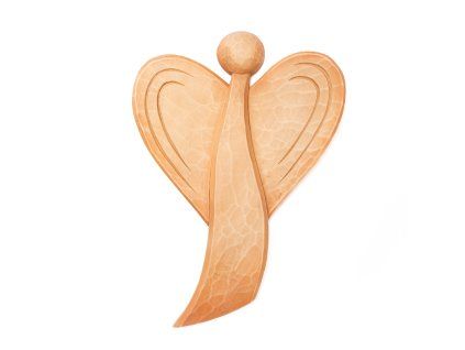 Anděl dvoukřídlý -  srdce -  40 cm
