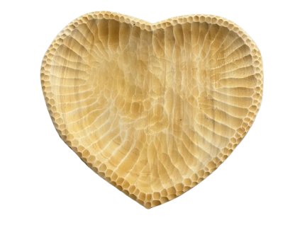 Miska srdíčko - 25 cm - světle žlutá