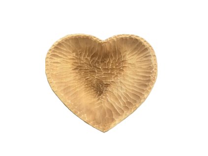 Miska srdíčko - 25 cm - světle hnědá