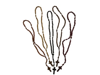 Růženec - dřevěný - 40 cm, různé barvy