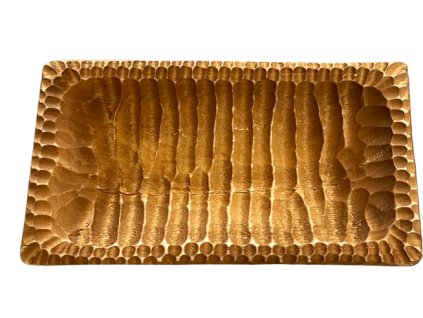 Miska obdélníková /dlabaná/ - 21x12 cm - hnědá