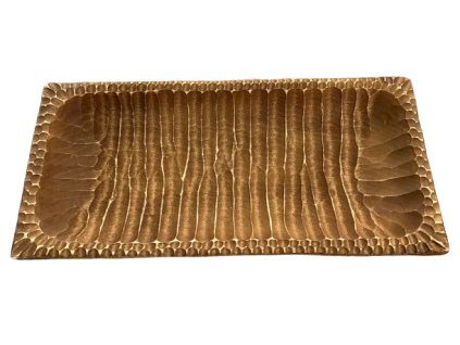 Miska obdélníková /dlabaná / - 31x15 cm - hnědá