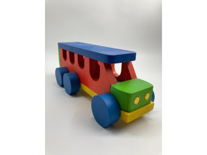 Autobus barevný - 25 cm