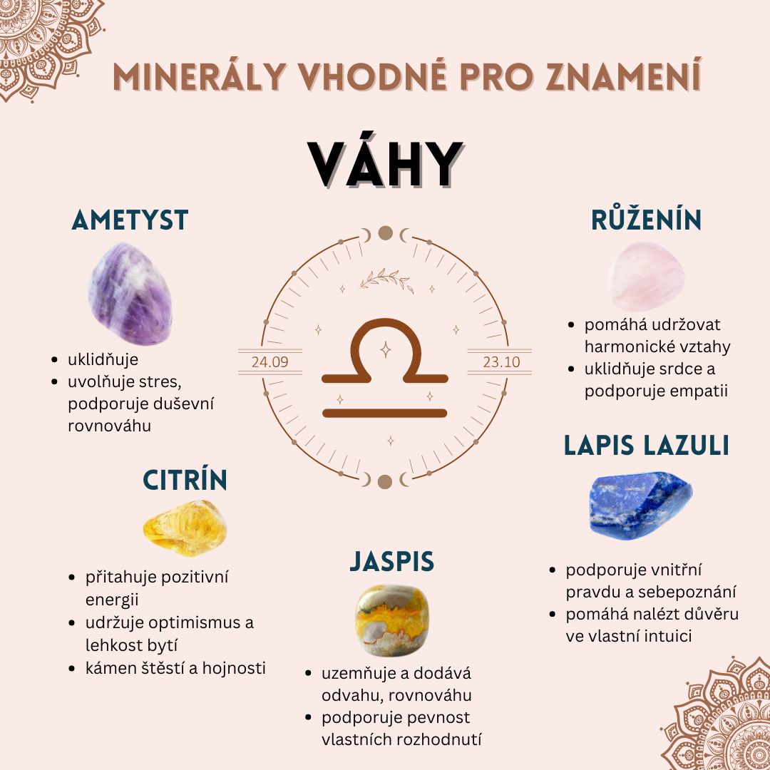 Minerály pro znamení VÁHY