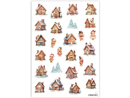 samolepky perníková vesnička