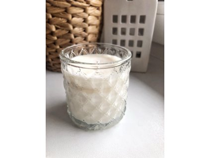 sójová svíčka broušené sklo
