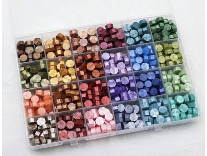 sada pečetních vosků v krabičce