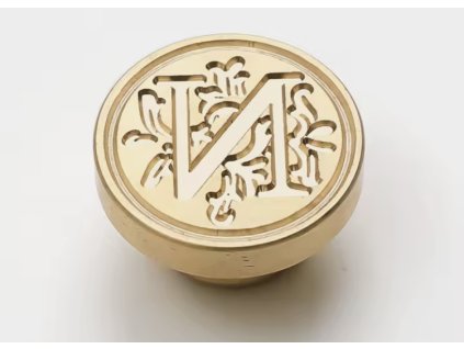 kovové pečetidlo s písmenem N