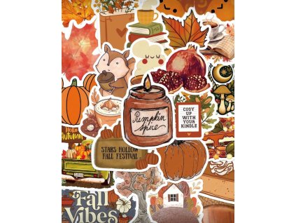 Podzimní samolepky - 50 ks