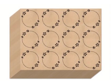 kulaté samolepky s květinami