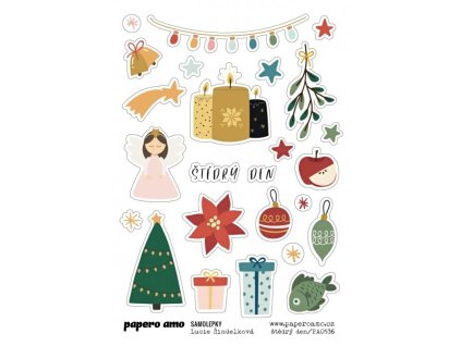 samolepky štědrý den