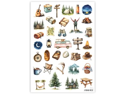 samolepky kempování