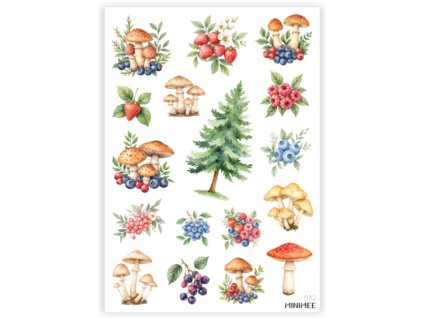 samolepky poklady lesa