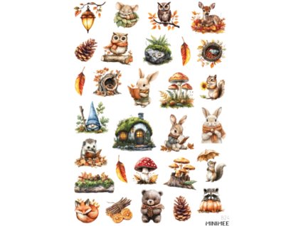 kreativní samolepky lesní zvířátka