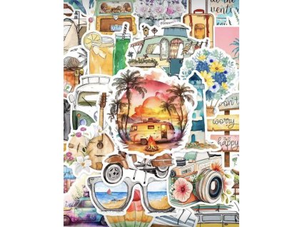 velké cestovatelské samolepky