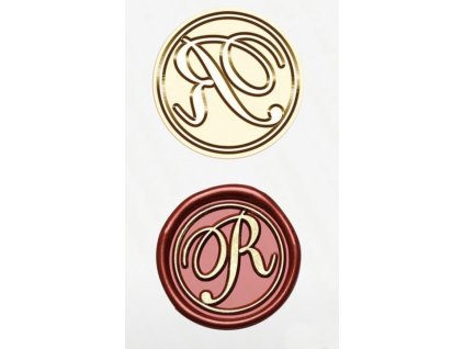 kovove pecetidlo s písmenm R psací
