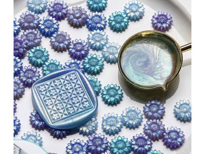 mix pečetních vosků do modra