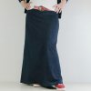 Maxi sukně - MODRÝ DENIM
