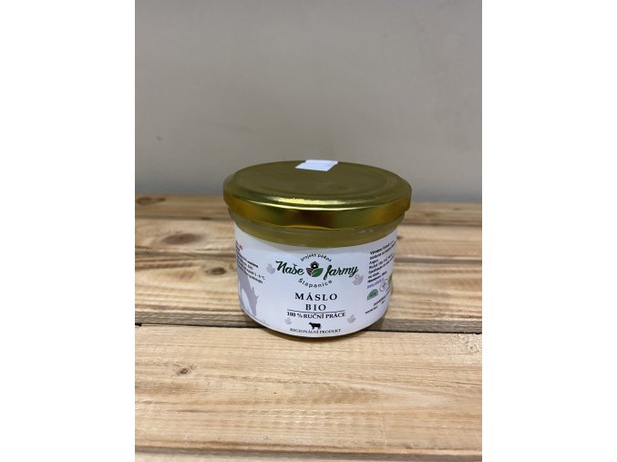 BIO farmářské máslo 250g - již včetně zálohy za sklo (10 Kč)