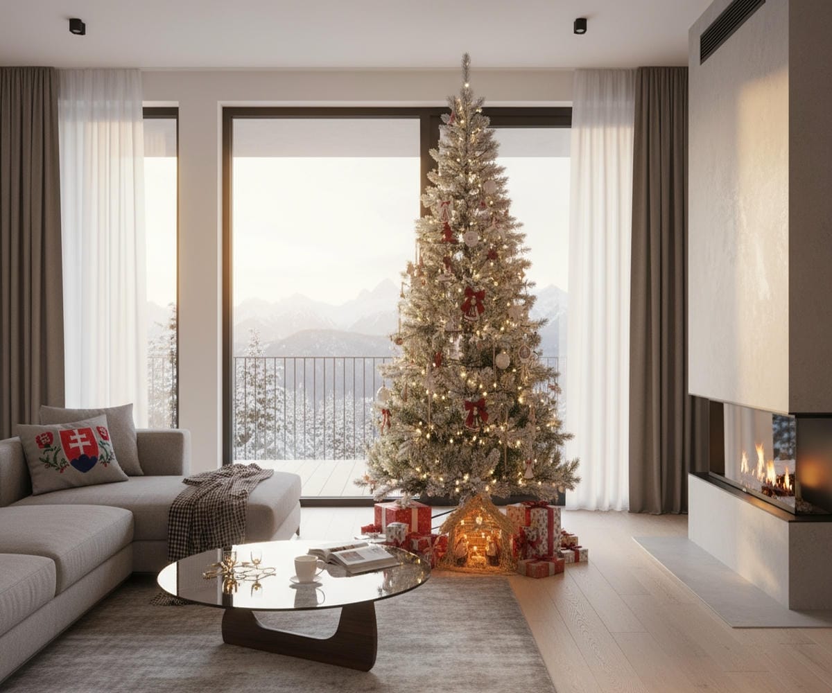 Detail 3D ihličia na umelom vianočnom stromčeku